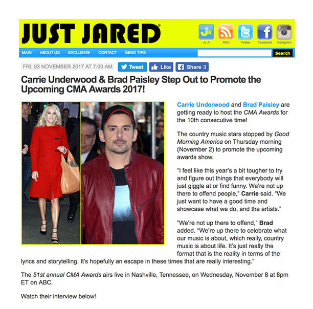 Carrie Underwood wears Soporifik Coat