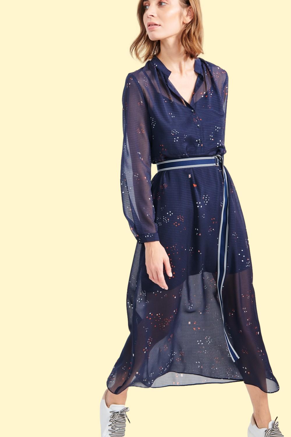 COP COPINE : robe à épaule ajourée modèle BRODERY - collection automne/hiver 2017-2018 COP COPINE : robe à épaule ajourée modèle BRODERY - collection automne/hiver 2017-2018