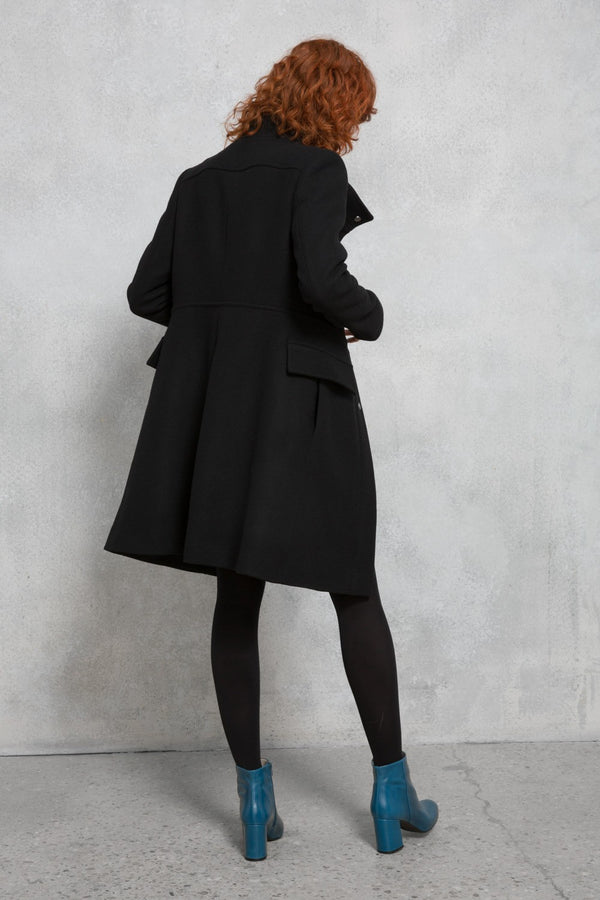 Cop.Copine フランス製 アートプリント キルティングコート 38 黒 Cop.Copine フランス製 アートプリント キルティングコート 38 黒 Cop